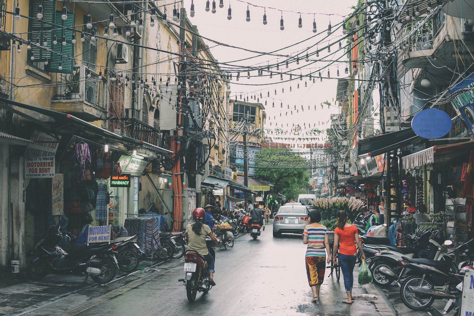 people walking on the street